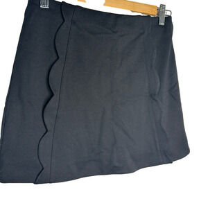 Topshop Black Scallop Detail Mini Skirt